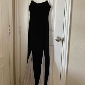 Black and white formal dress